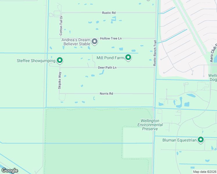 map of restaurants, bars, coffee shops, grocery stores, and more near 16451 Norris Road in Wellington
