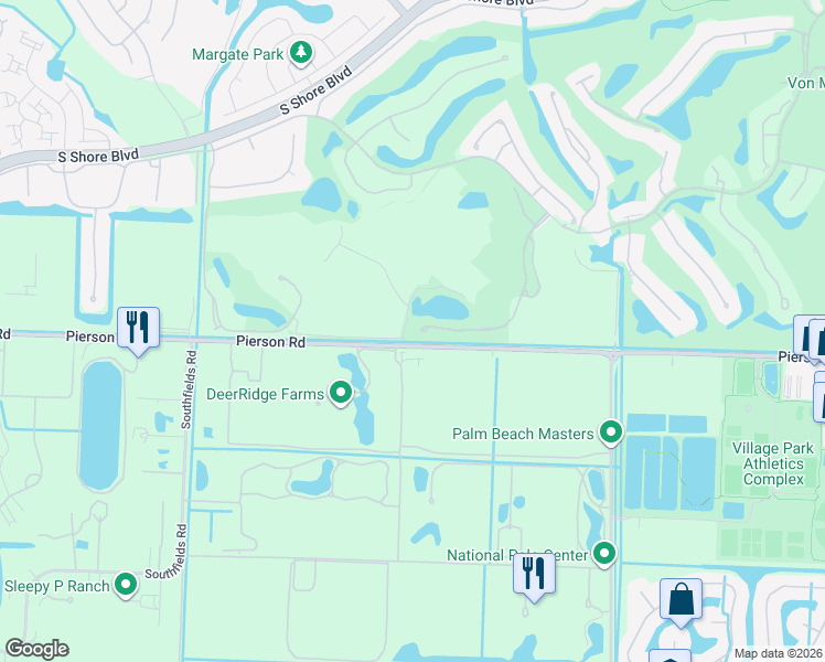 map of restaurants, bars, coffee shops, grocery stores, and more near 3208 Blue Cypress Lane in Wellington