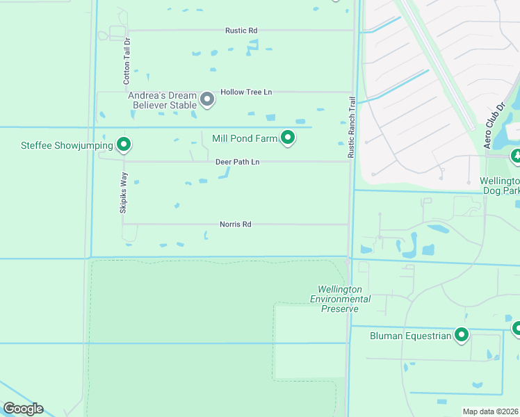 map of restaurants, bars, coffee shops, grocery stores, and more near 16361 Norris Road in Wellington