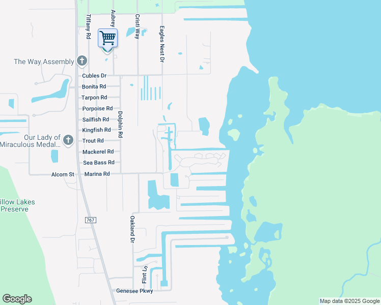 map of restaurants, bars, coffee shops, grocery stores, and more near 5271 Blue Crab Circle in Bokeelia