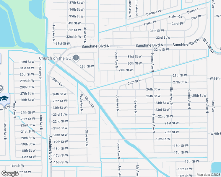 map of restaurants, bars, coffee shops, grocery stores, and more near 2601 Karen Circle in Lehigh Acres