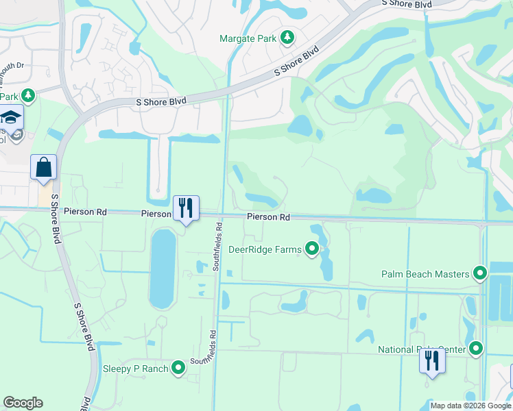 map of restaurants, bars, coffee shops, grocery stores, and more near 2898 Hurlingham Drive in Wellington
