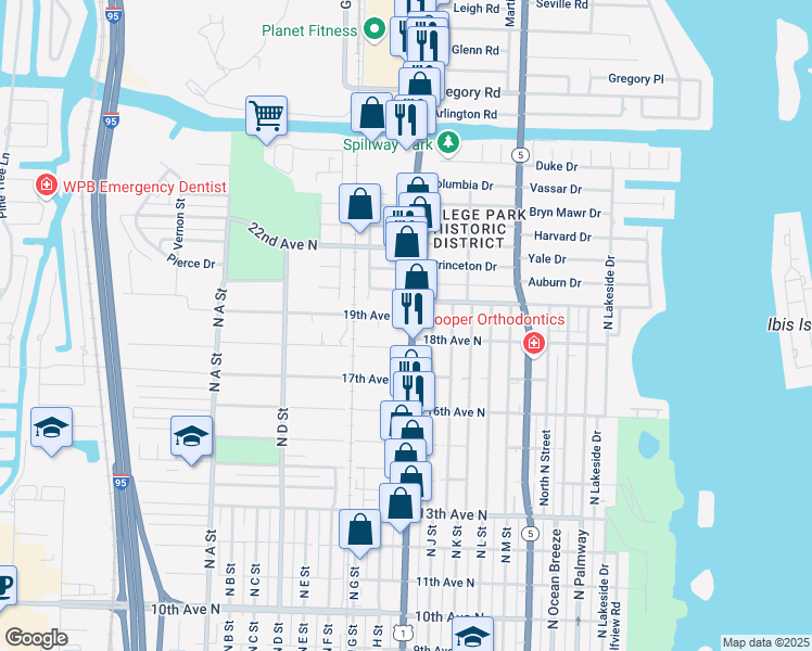 map of restaurants, bars, coffee shops, grocery stores, and more near 1832 State Highway 805 in Lake Worth