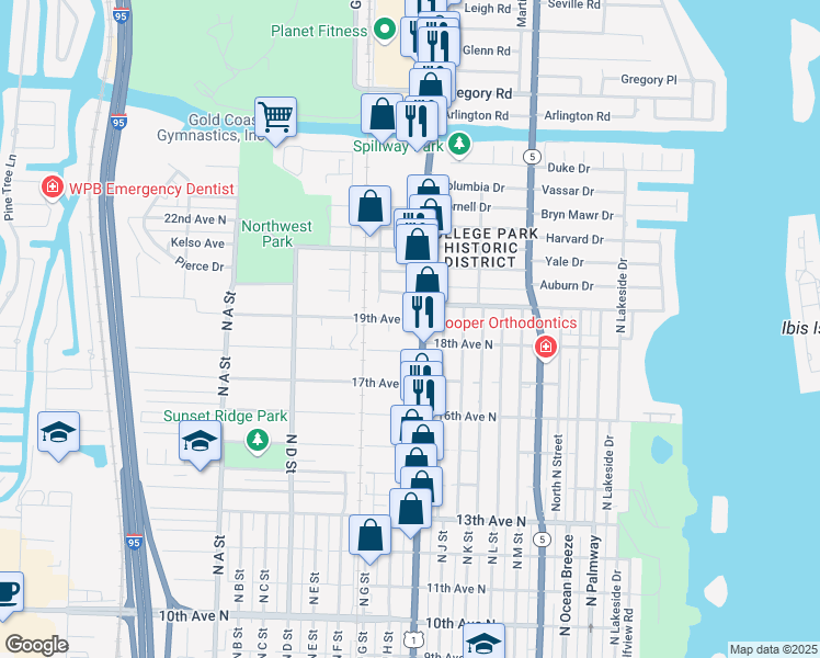 map of restaurants, bars, coffee shops, grocery stores, and more near 1832 State Highway 805 in Lake Worth