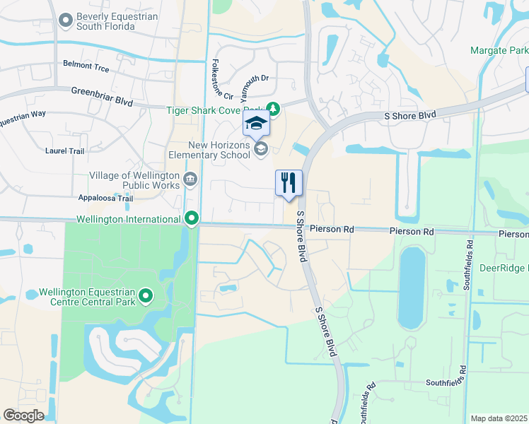 map of restaurants, bars, coffee shops, grocery stores, and more near 2945 Dovedale Court in Wellington