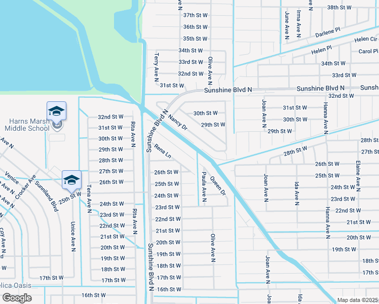 map of restaurants, bars, coffee shops, grocery stores, and more near 2608 Queen Drive in Lehigh Acres