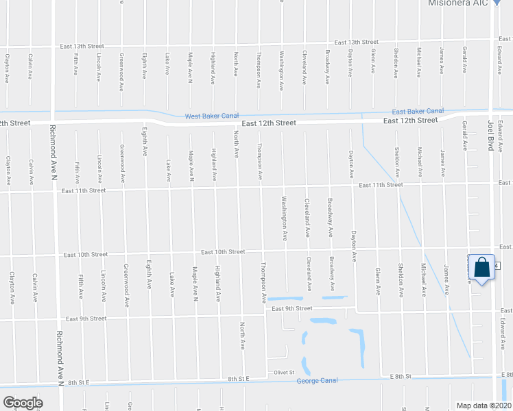 map of restaurants, bars, coffee shops, grocery stores, and more near 1017 Thompson Avenue in Lehigh Acres