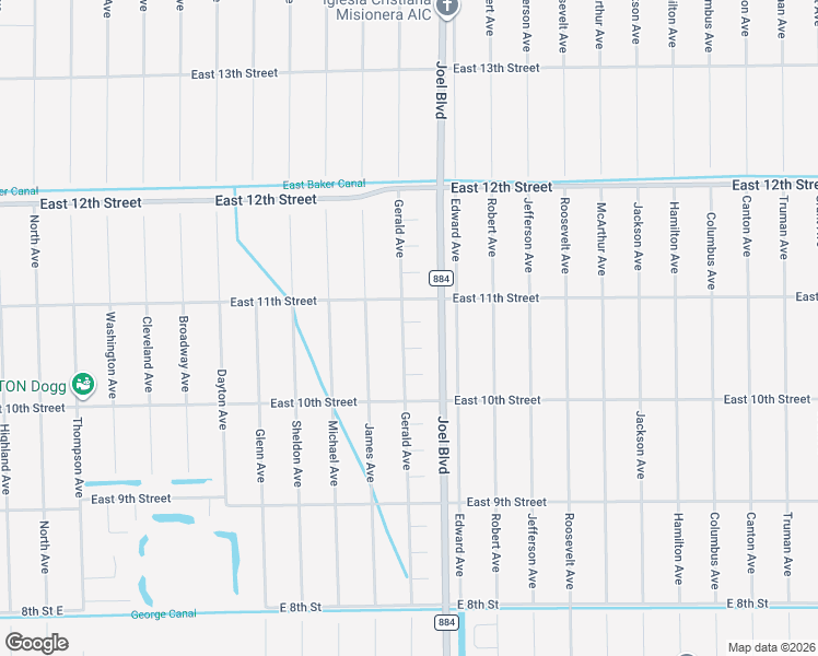 map of restaurants, bars, coffee shops, grocery stores, and more near 1018 Gerald Avenue in Lehigh Acres