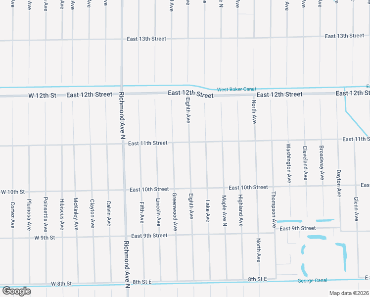 map of restaurants, bars, coffee shops, grocery stores, and more near 1016 Eighth Avenue in Lehigh Acres