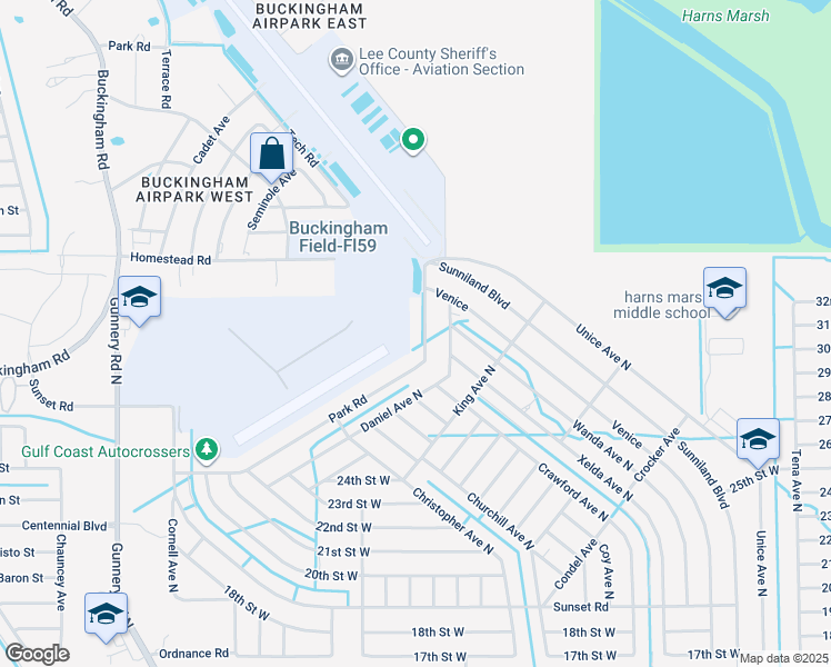 map of restaurants, bars, coffee shops, grocery stores, and more near 2513/15 Park Road in Lehigh Acres