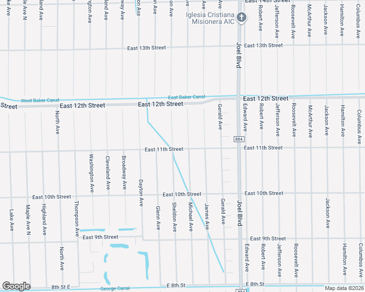 map of restaurants, bars, coffee shops, grocery stores, and more near 1905 East 11th Street in Lehigh Acres