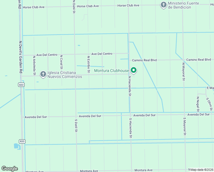 map of restaurants, bars, coffee shops, grocery stores, and more near 225 North Fronda Street in Clewiston