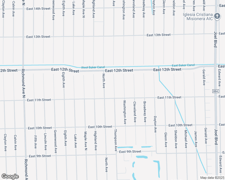 map of restaurants, bars, coffee shops, grocery stores, and more near 1107 Thompson Avenue in Lehigh Acres
