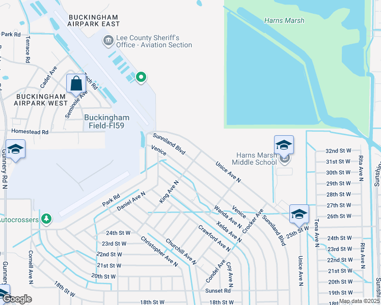 map of restaurants, bars, coffee shops, grocery stores, and more near 2113 Homestead Road in Lehigh Acres