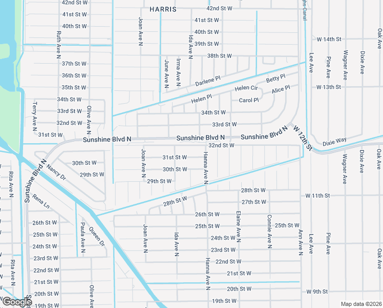 map of restaurants, bars, coffee shops, grocery stores, and more near 2807 31st Street West in Lehigh Acres