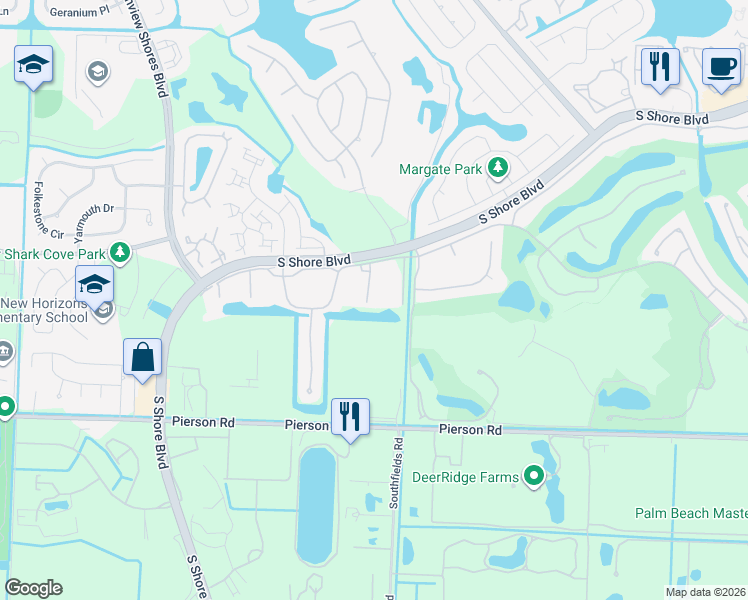 map of restaurants, bars, coffee shops, grocery stores, and more near 13165 Polo Club Road in Wellington