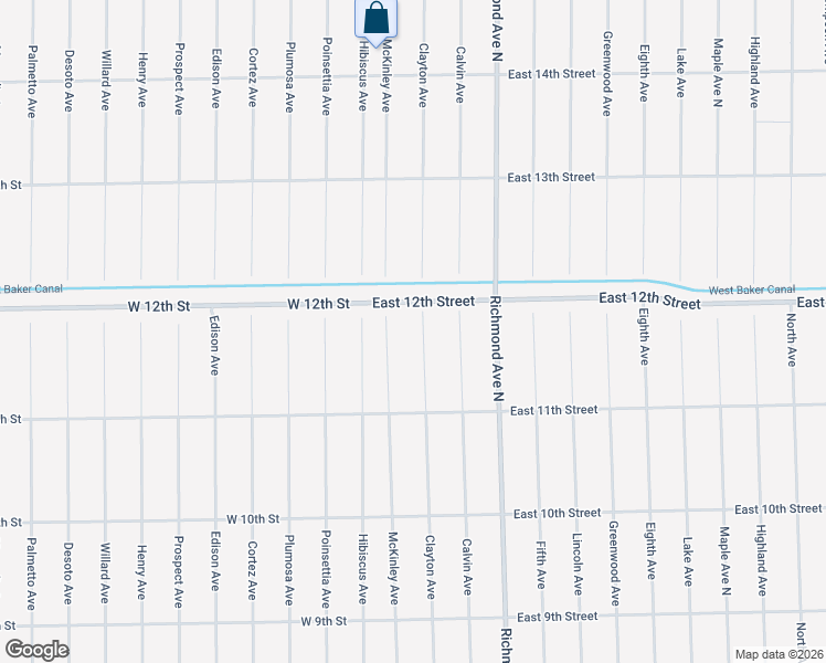 map of restaurants, bars, coffee shops, grocery stores, and more near 1119 Clayton Avenue in Lehigh Acres