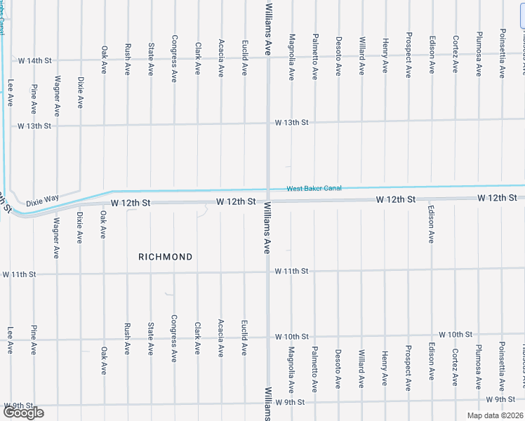 map of restaurants, bars, coffee shops, grocery stores, and more near 1123 Williams Avenue in Lehigh Acres