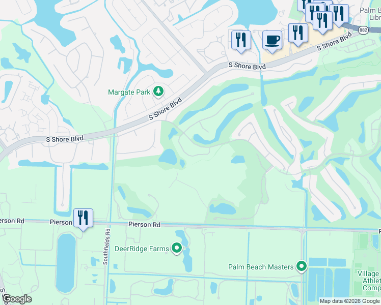 map of restaurants, bars, coffee shops, grocery stores, and more near 12641 Mallet Circle in Wellington