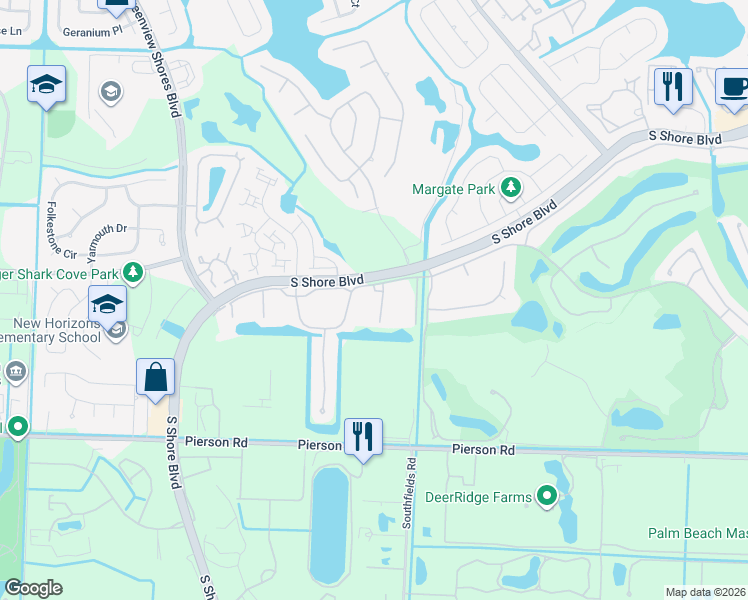 map of restaurants, bars, coffee shops, grocery stores, and more near 13268 Polo Club Road in Wellington