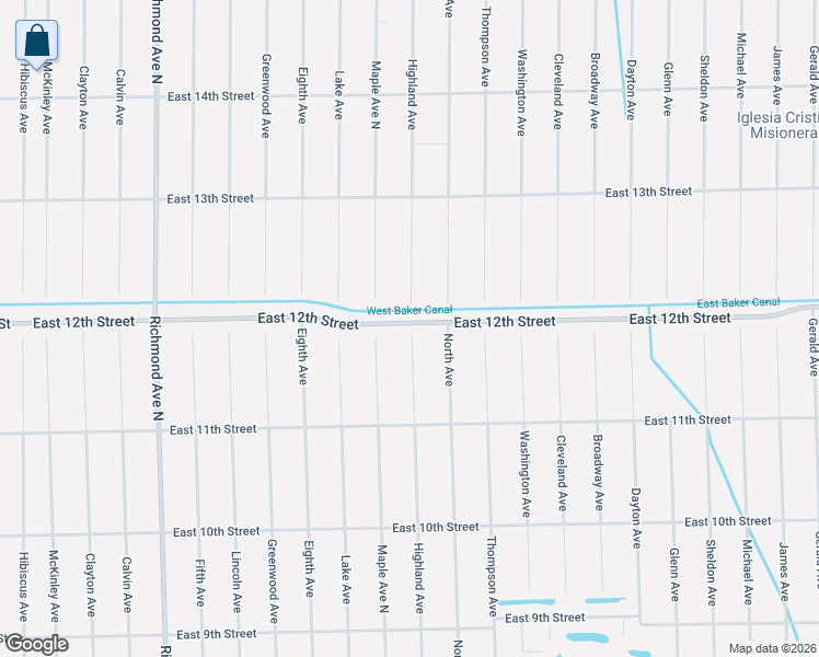 map of restaurants, bars, coffee shops, grocery stores, and more near 1108 East 12th Street in Lehigh Acres
