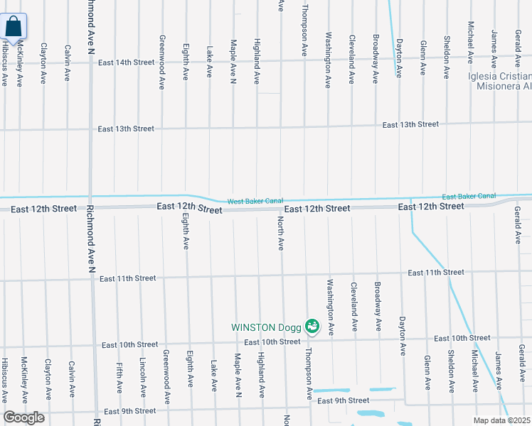 map of restaurants, bars, coffee shops, grocery stores, and more near 1108 East 12th Street in Lehigh Acres