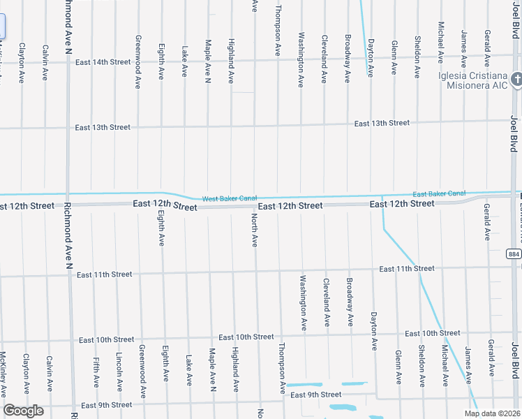 map of restaurants, bars, coffee shops, grocery stores, and more near 1200 East 12th Street in Lehigh Acres