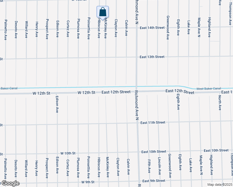 map of restaurants, bars, coffee shops, grocery stores, and more near 200 East 12th Street in Lehigh Acres