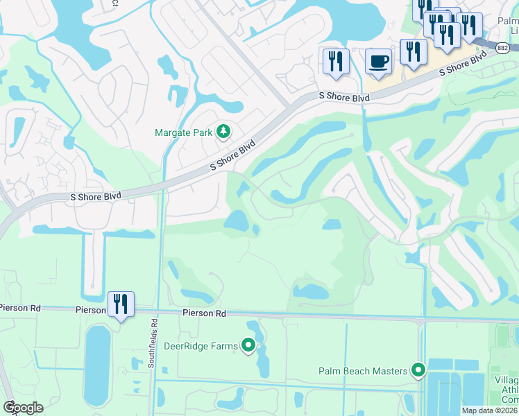 map of restaurants, bars, coffee shops, grocery stores, and more near 12593 Mallet Circle in Wellington