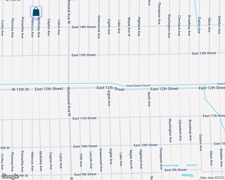 map of restaurants, bars, coffee shops, grocery stores, and more near 804 East 12th Street in Lehigh Acres