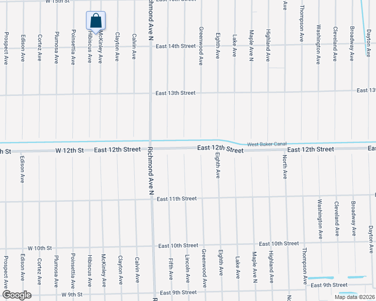 map of restaurants, bars, coffee shops, grocery stores, and more near 604 East 12th Street in Lehigh Acres