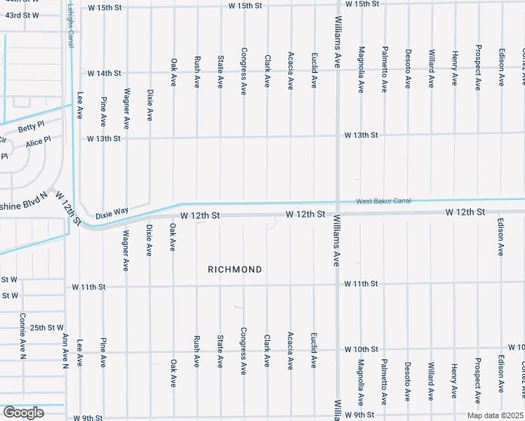 map of restaurants, bars, coffee shops, grocery stores, and more near 1404 West 12th Street in Lehigh Acres
