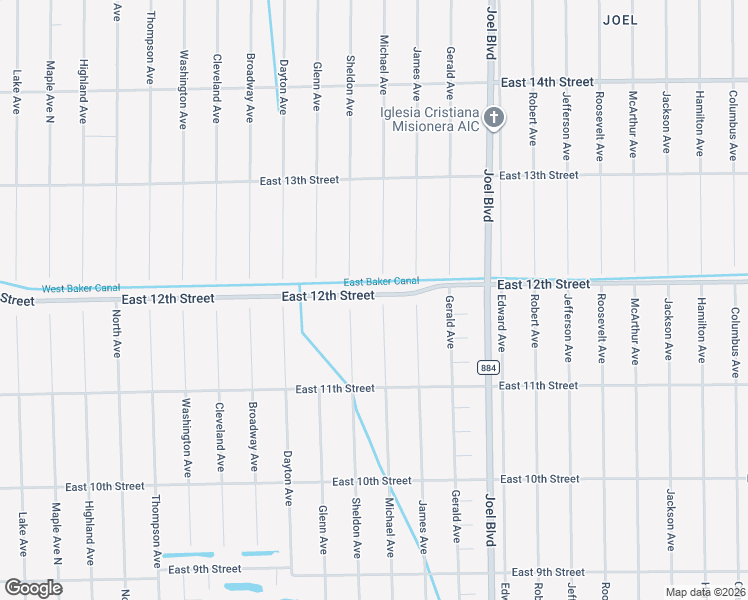 map of restaurants, bars, coffee shops, grocery stores, and more near 1930 East 12th Street in Lehigh Acres