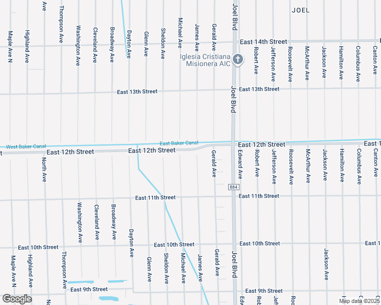map of restaurants, bars, coffee shops, grocery stores, and more near 2032 East 12th Street in Lehigh Acres