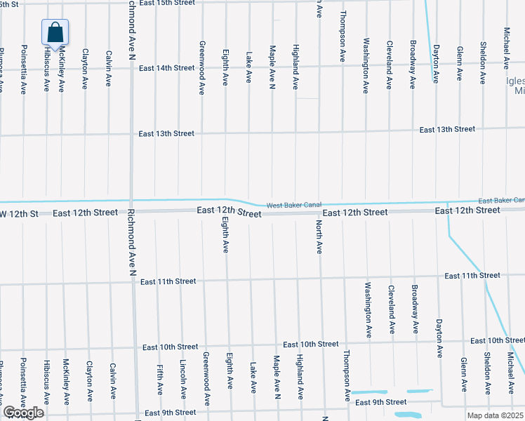 map of restaurants, bars, coffee shops, grocery stores, and more near 911 East 12th Street in Lehigh Acres