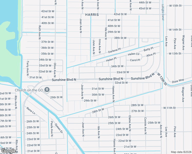 map of restaurants, bars, coffee shops, grocery stores, and more near 3201 Sunshine Boulevard North in Lehigh Acres