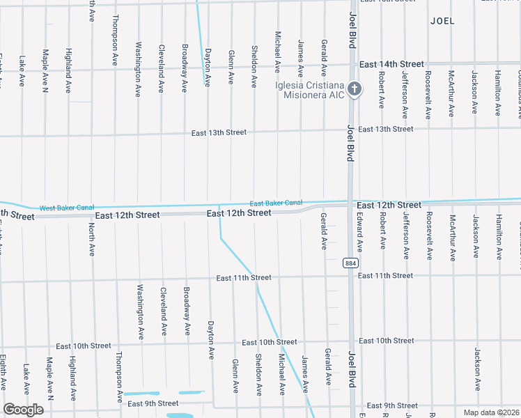 map of restaurants, bars, coffee shops, grocery stores, and more near 1930 East 12th Street in Lehigh Acres