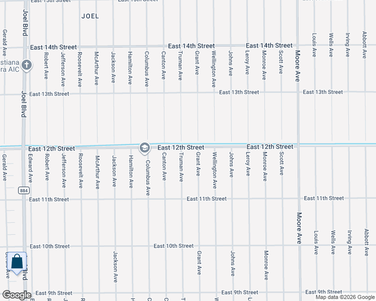 map of restaurants, bars, coffee shops, grocery stores, and more near 1121 Grant Avenue in Lehigh Acres