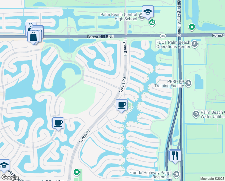 map of restaurants, bars, coffee shops, grocery stores, and more near 9173 Dupont Place in Wellington