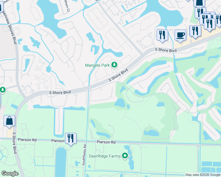 map of restaurants, bars, coffee shops, grocery stores, and more near 12784 Mizner Way in Wellington
