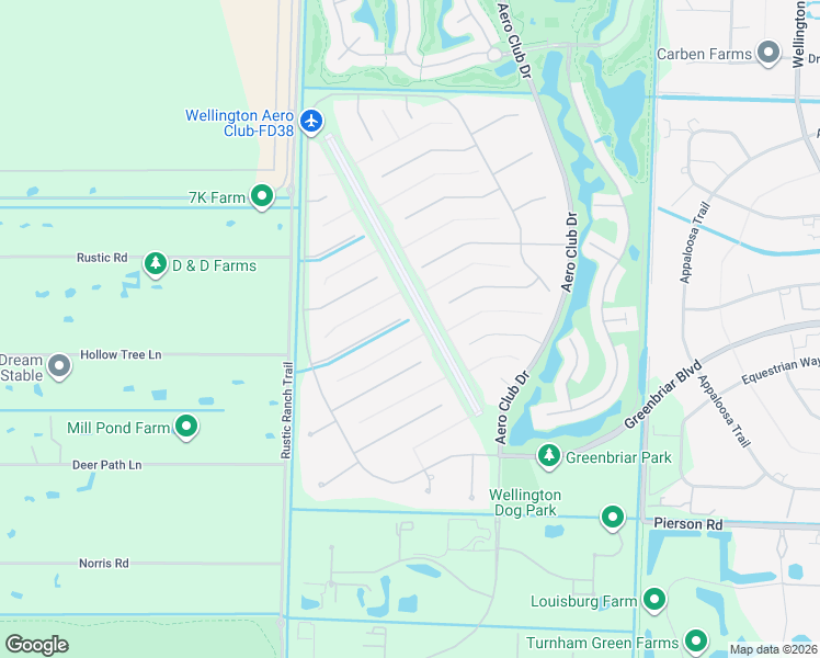 map of restaurants, bars, coffee shops, grocery stores, and more near 15690 Boeing Court in Wellington
