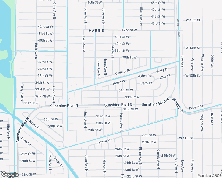 map of restaurants, bars, coffee shops, grocery stores, and more near 2802 33rd Street West in Lehigh Acres