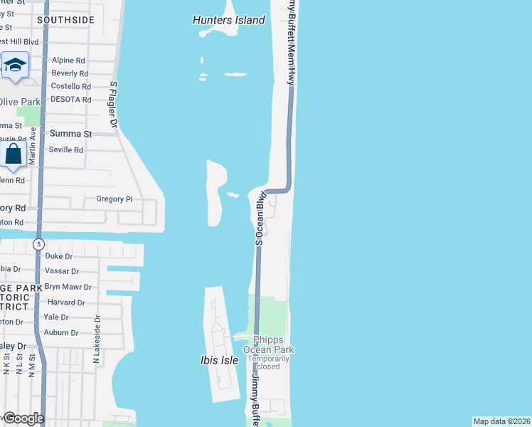 map of restaurants, bars, coffee shops, grocery stores, and more near 23 Sloans Curve Drive in Palm Beach