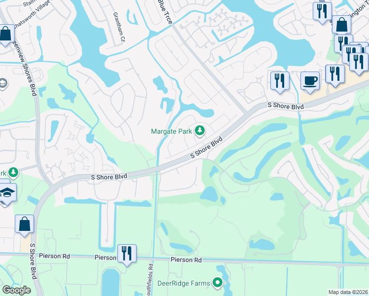 map of restaurants, bars, coffee shops, grocery stores, and more near 12855 Kingsway Road in Wellington