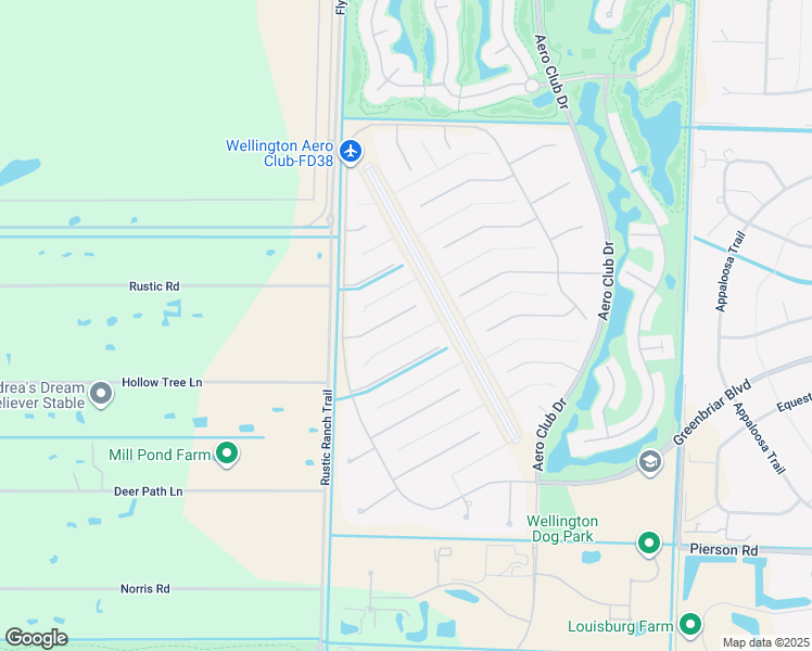 map of restaurants, bars, coffee shops, grocery stores, and more near 15800 Weatherly Road in Wellington