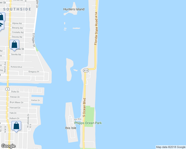 map of restaurants, bars, coffee shops, grocery stores, and more near 8 Sloans Curve Drive in Palm Beach