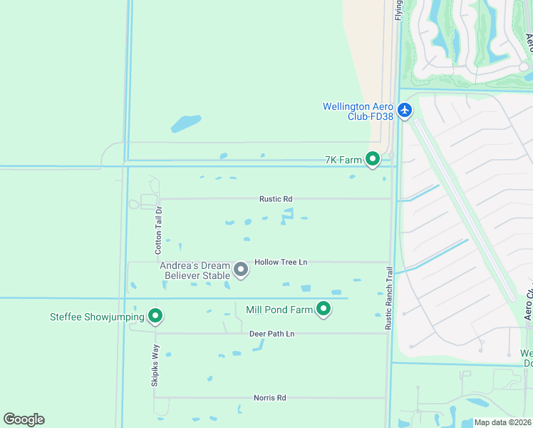 map of restaurants, bars, coffee shops, grocery stores, and more near 16490 Rustic Road in Wellington
