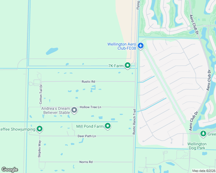 map of restaurants, bars, coffee shops, grocery stores, and more near 16290 Cotton Tail Drive in Wellington