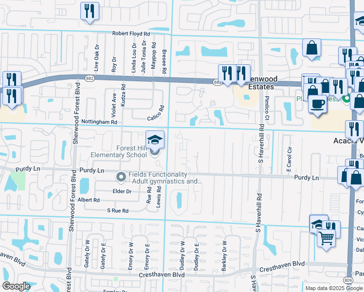 map of restaurants, bars, coffee shops, grocery stores, and more near 2054 Major Drive in West Palm Beach
