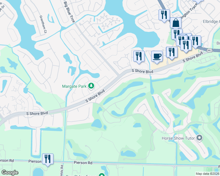 map of restaurants, bars, coffee shops, grocery stores, and more near 1950 Polo Lakes Blvd in Wellington